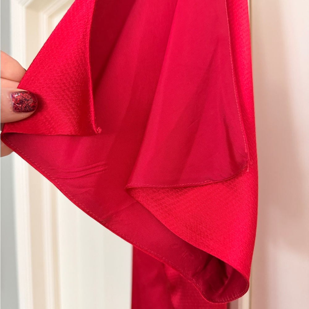 Aidan Maddox Elegant Red Cold Shoulder Dress 10 - Picture 4 of 8